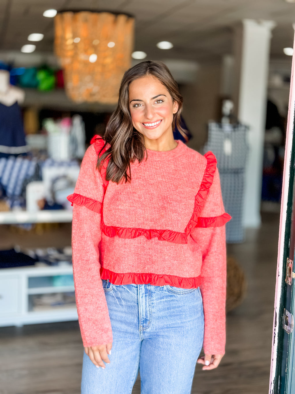.Fall Ruffle Sweater
