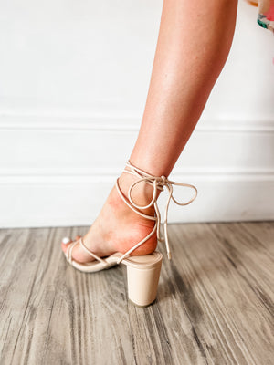 Nude Wrap Heel