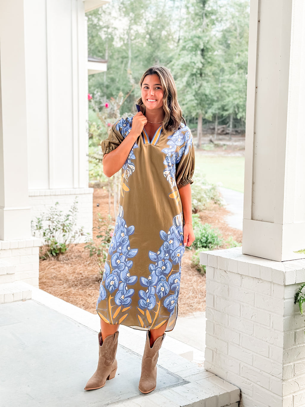 Poppy Caftan Bluebonnet