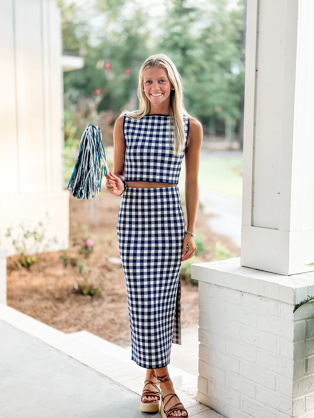 Gingham Skirt Set