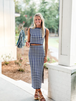 Gingham Skirt Set