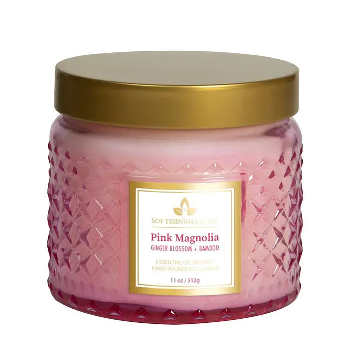 Pink magnolia candle.