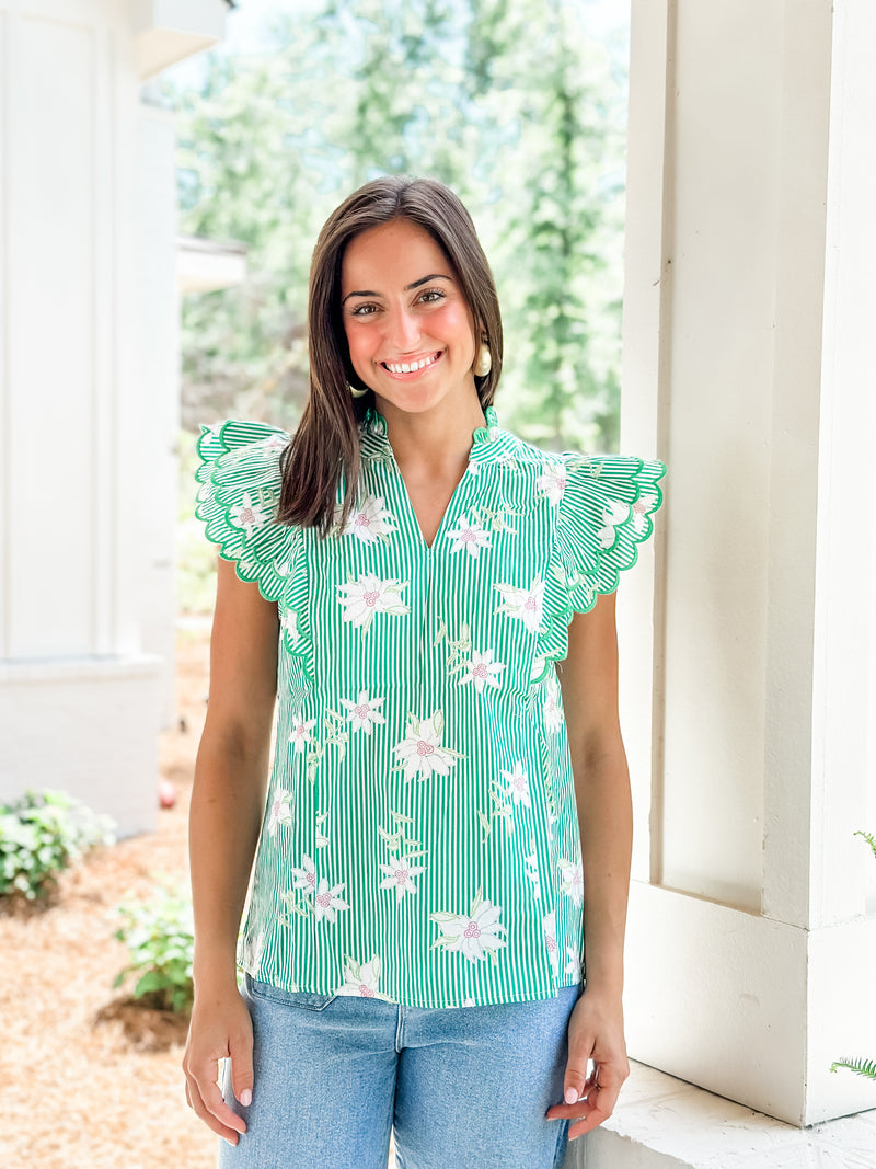 Green Cabana Top