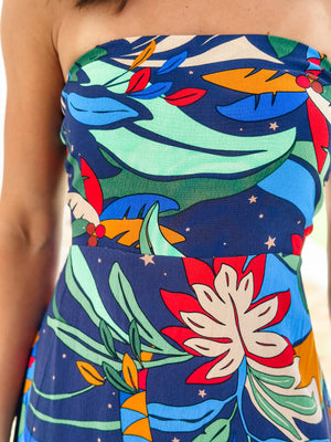 Navy Tropical Dress