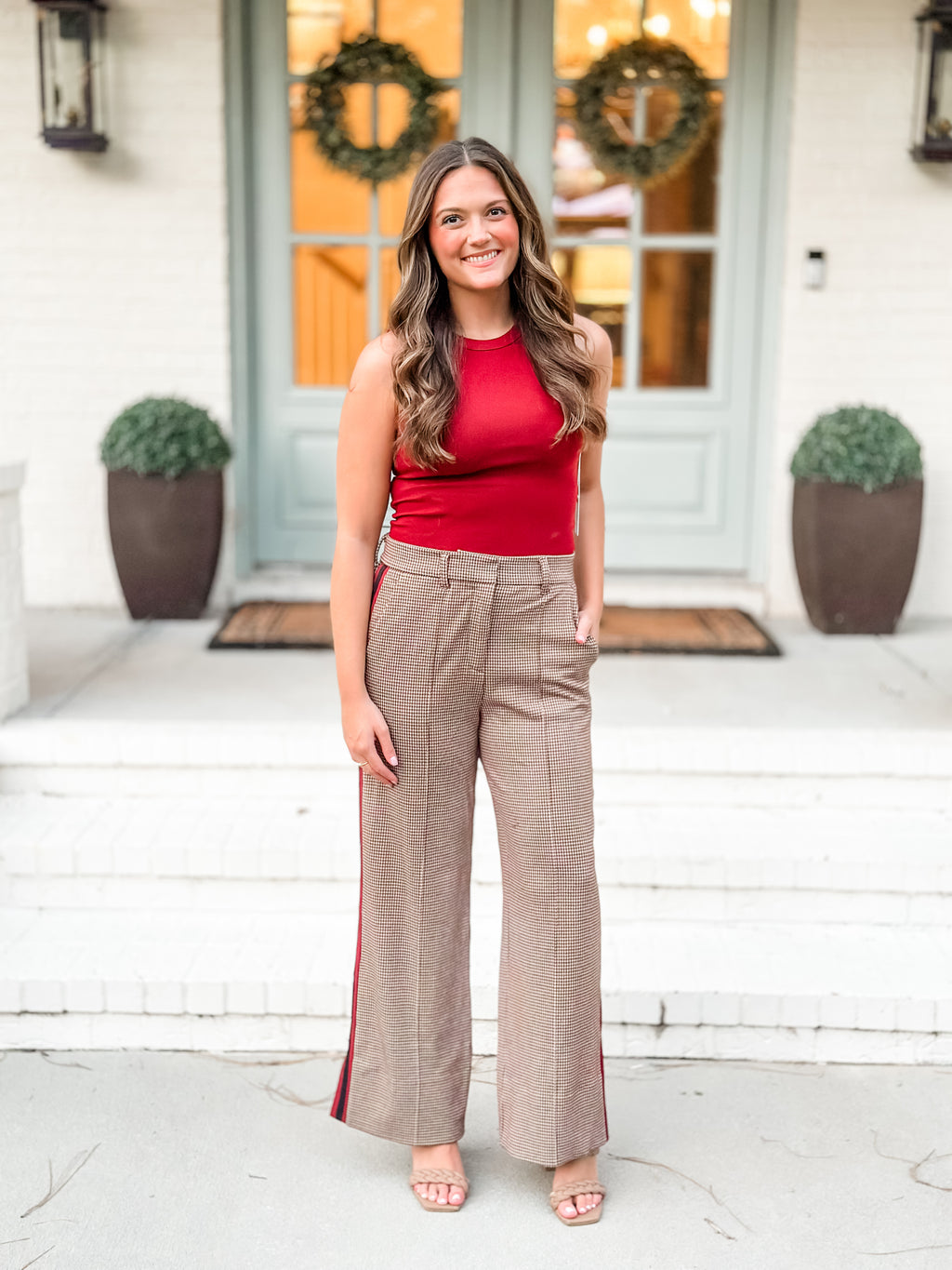 Neutral Houndstooth Pants