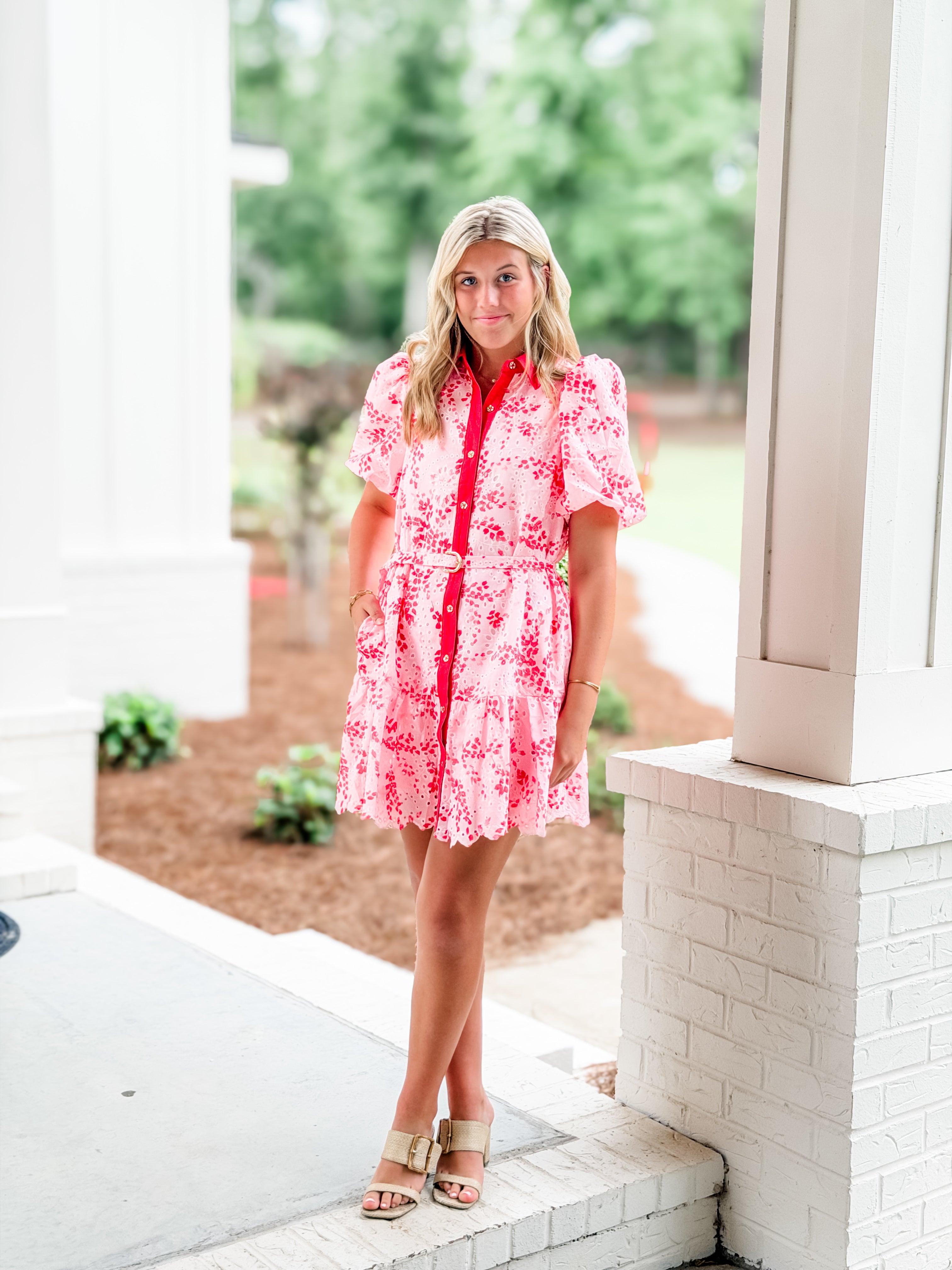 princess polly baby blue dress Veni Infantino 992526 Navy Blush Pink Floral Midi Occasion Dress – Rouge  Boutique Inverness main image 1