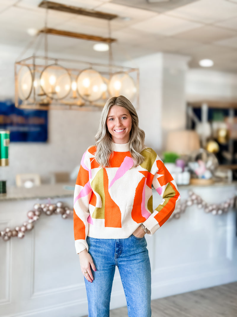 Orange Media Sweater