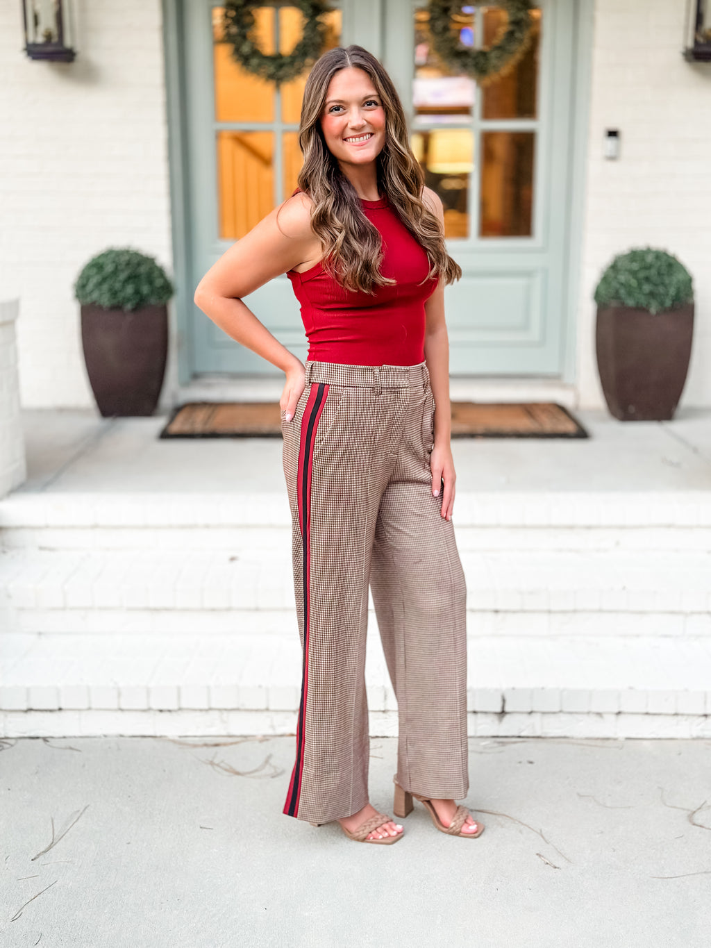 Neutral Houndstooth Pants