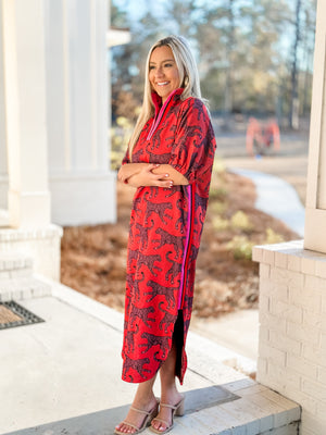 Jaguar Poppy Caftan