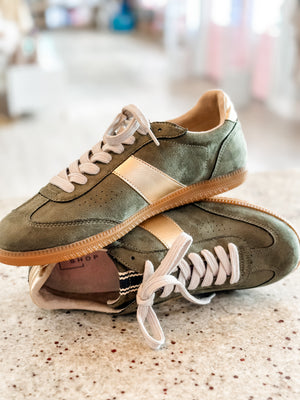 Olive Suede Sneaker