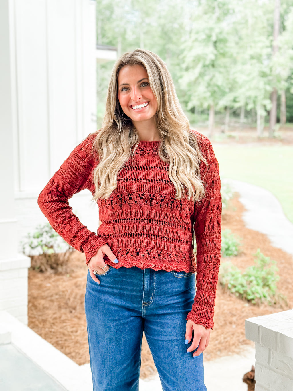 Autumn Lace Crochet Top