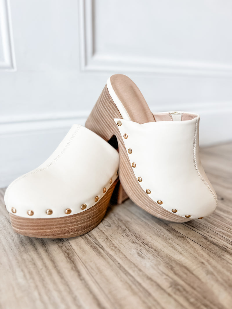 Studded Platform Clog