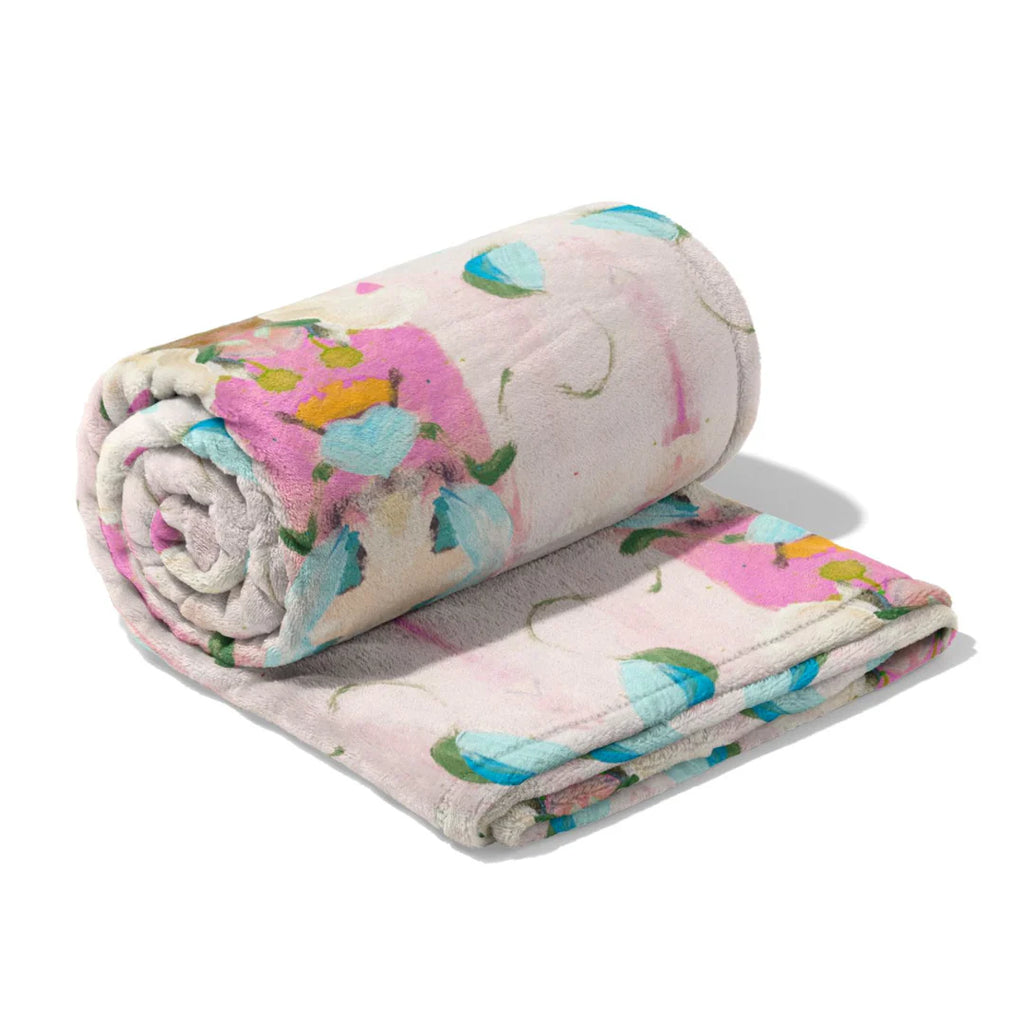 Monet's Garden Pink Blanket