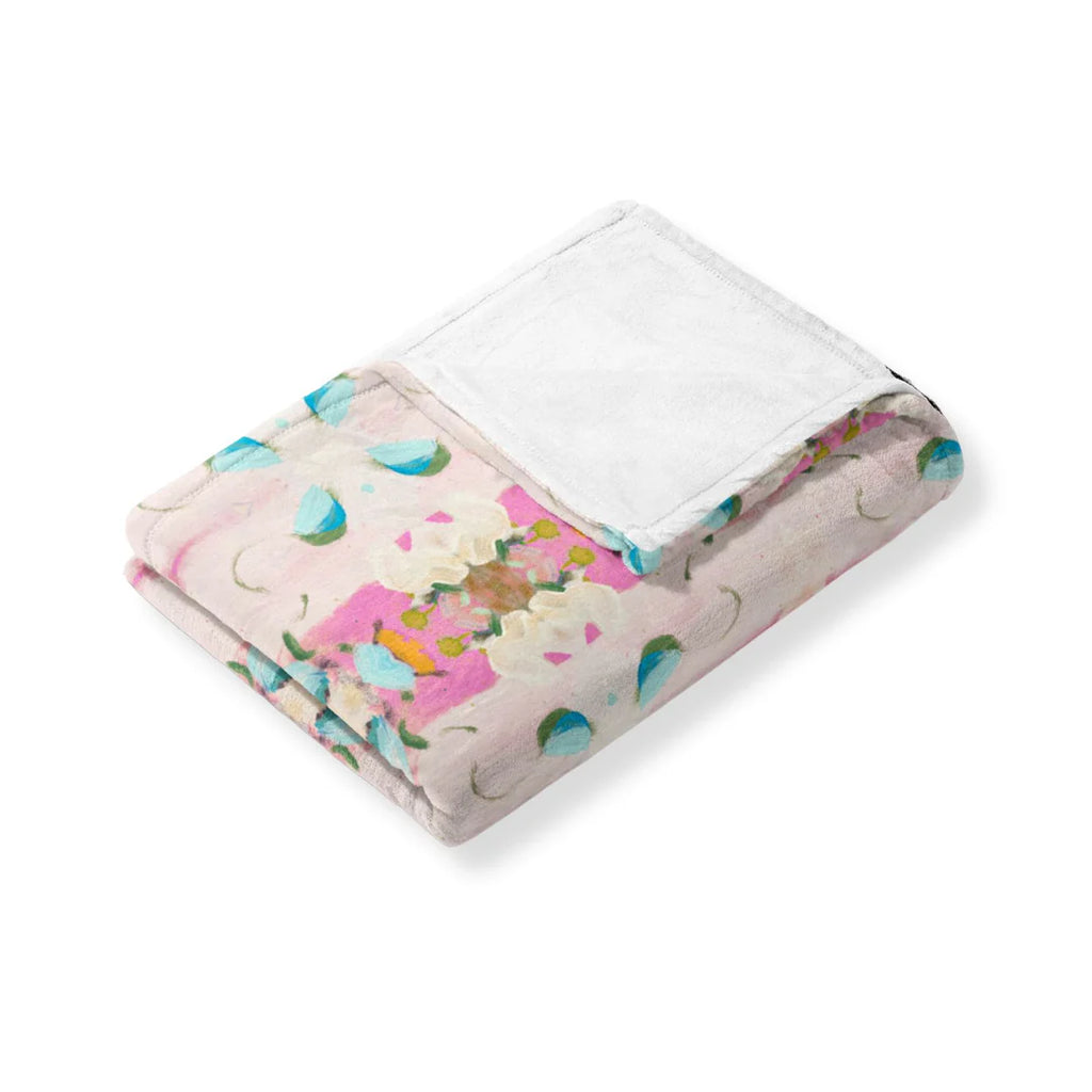 Monet's Garden Pink Blanket