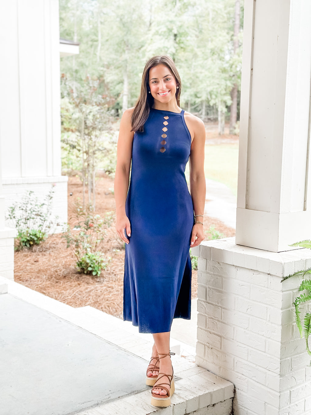 Navy KNIT Midi