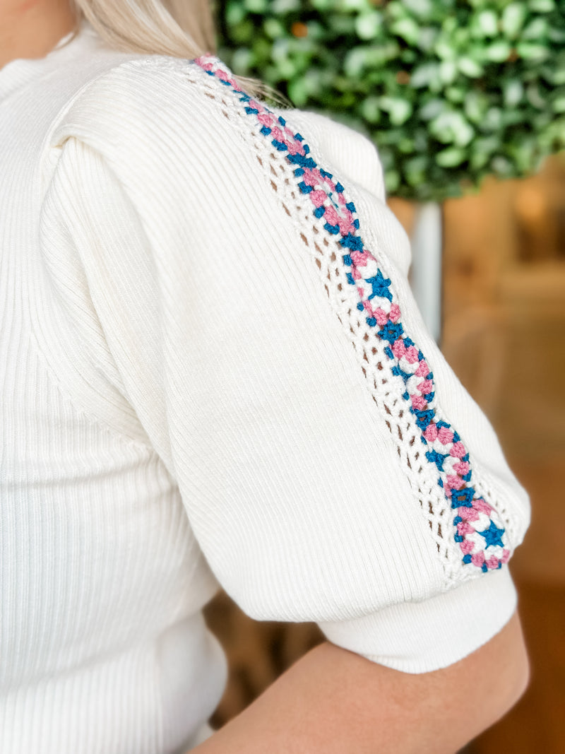 Crochet Sleeve Sweater