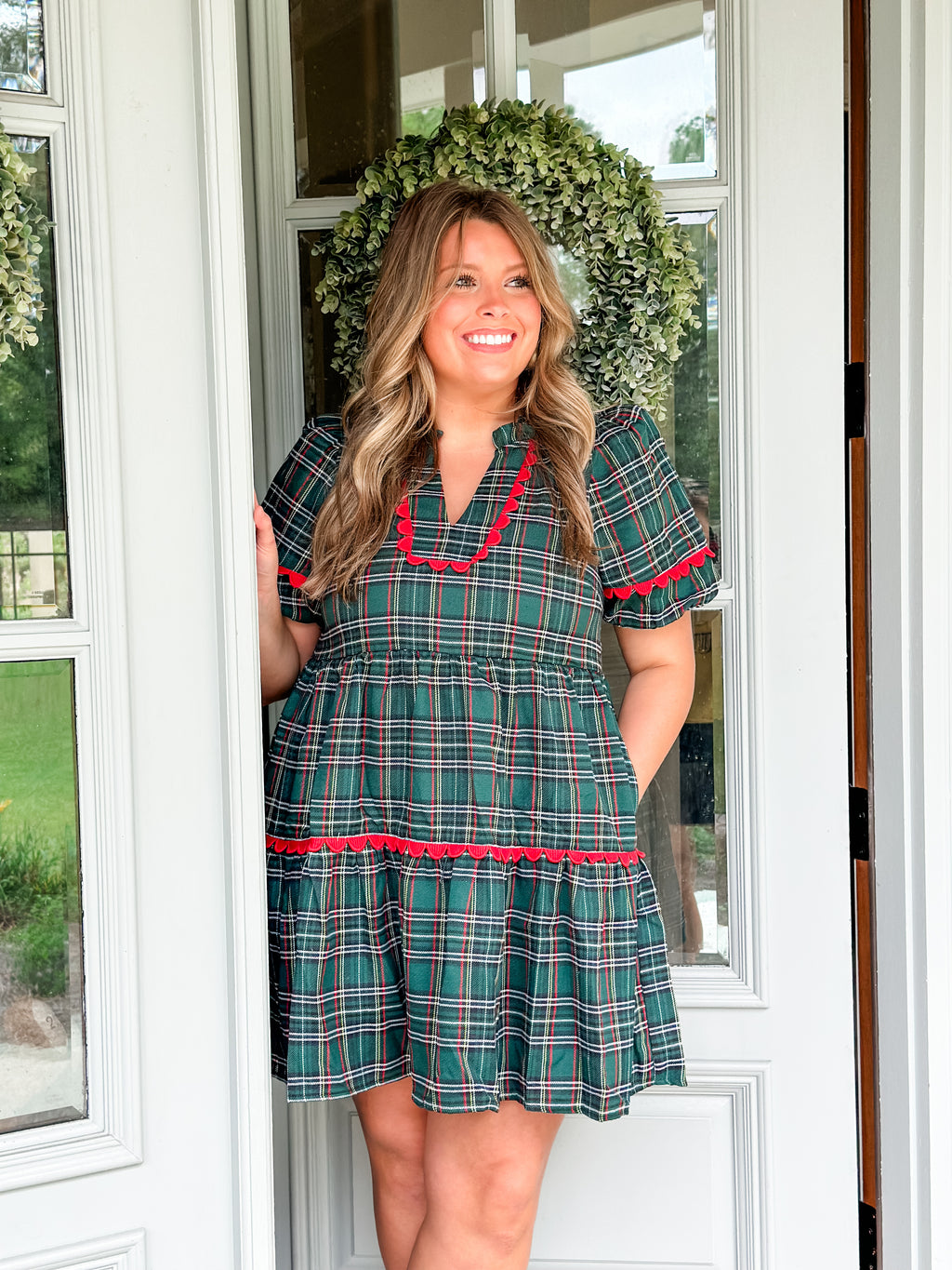 Santa Plaid Dress