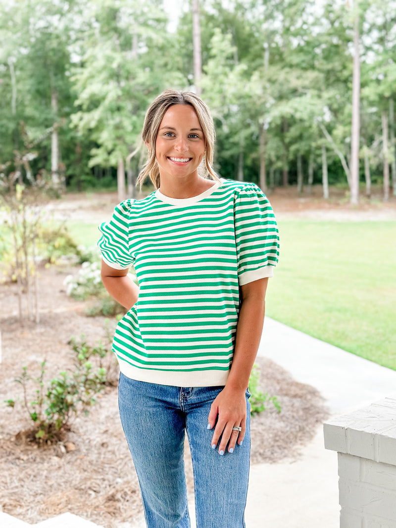 Green Knit Top