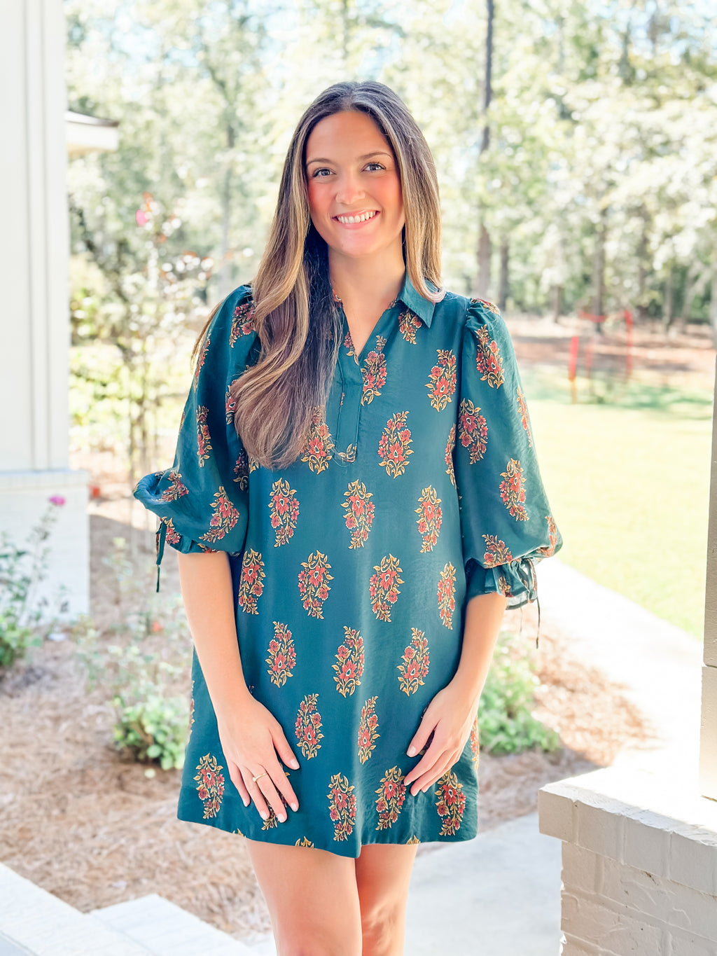 Emerald Blossom Dress