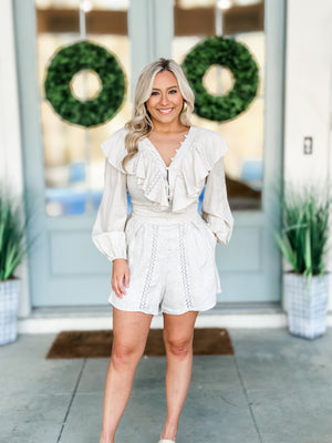 Ruffle & Lace Romper