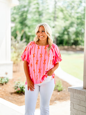 Ribbon Print Top