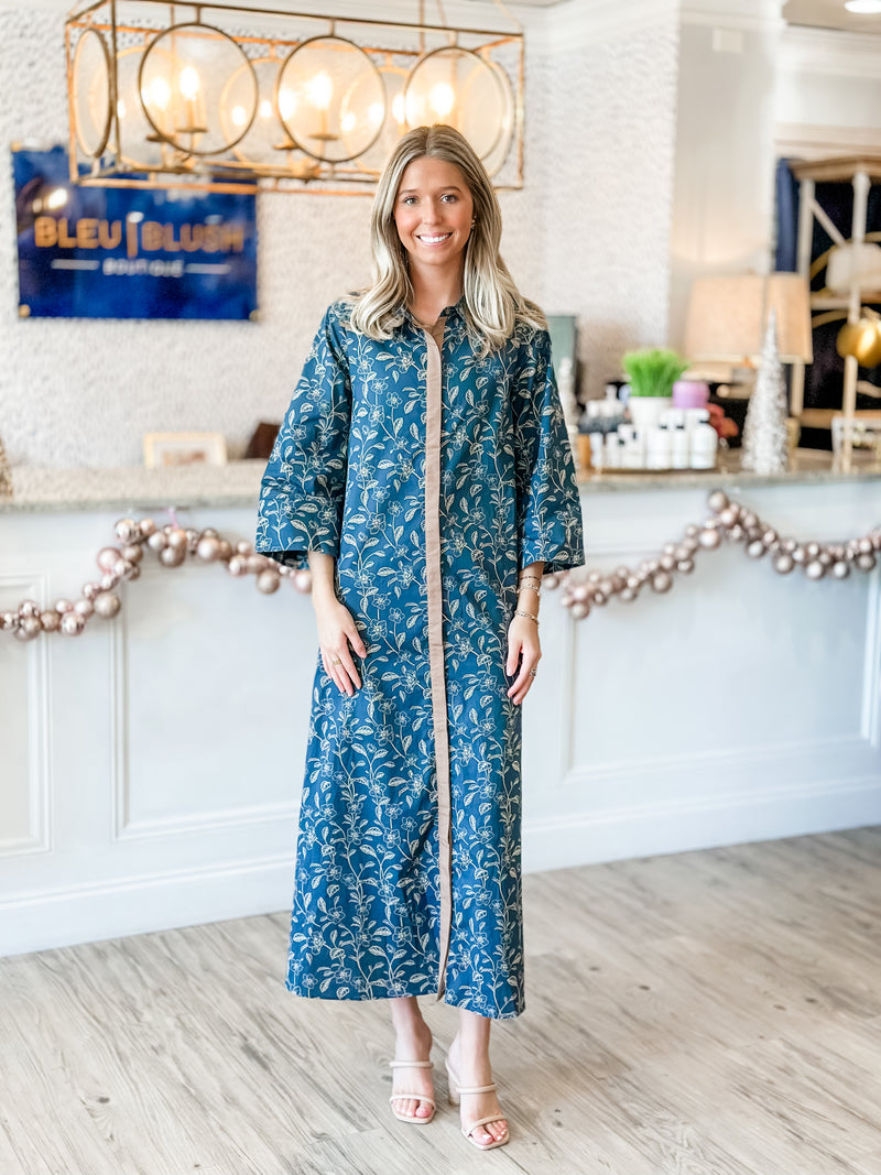 Navy Floral Maxi