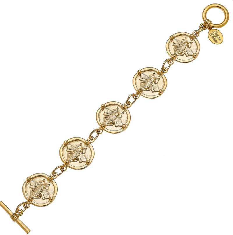 Linked Bee Intaglio Bracelet