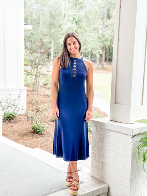 Navy KNIT Midi