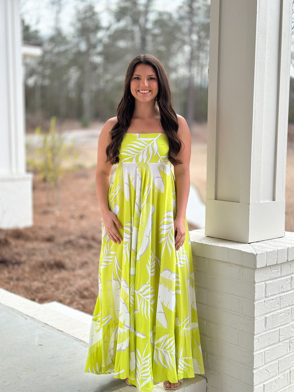 Lime Floral Maxi