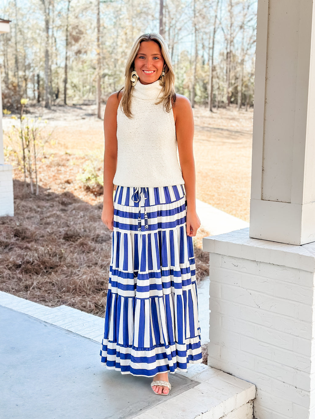 Navy Maxi Skirt