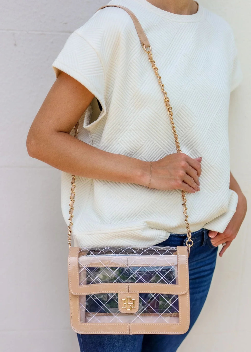 Quin Quilted Clear Bag