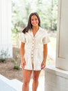 Stitch-Button Down Romper