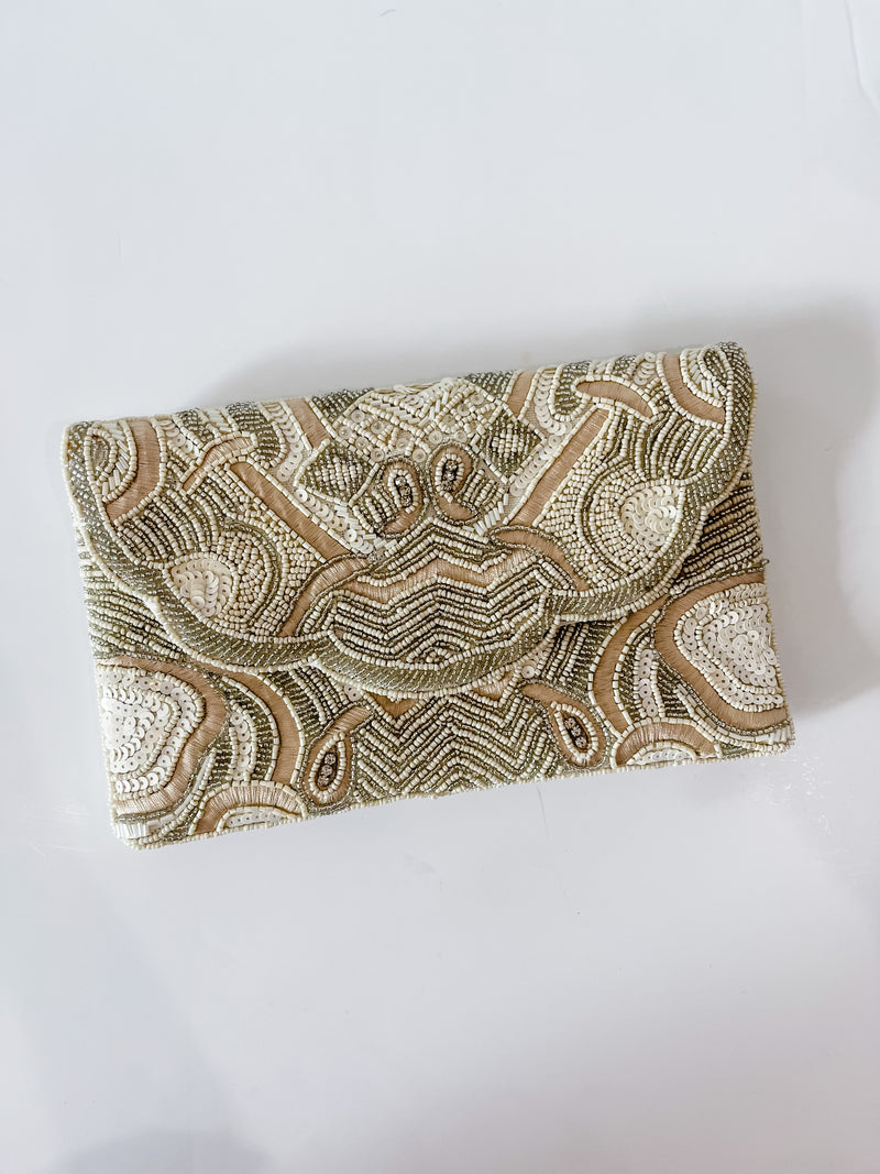 Paisley Beaded Clutch