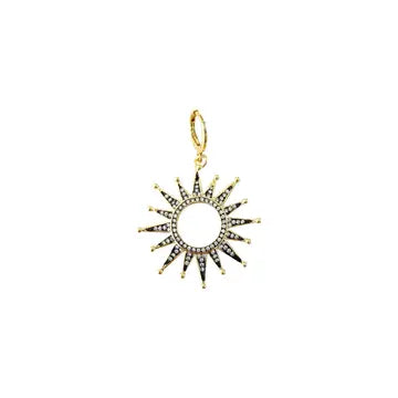 Black Sun Scarf Necklace