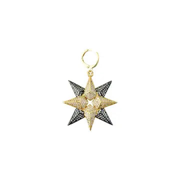 Two Tone Star Scarf Necklace