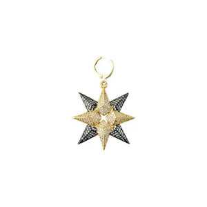 Two Tone Star Scarf Necklace